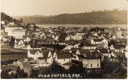 Marshfield Oregon, View Of Town On C1900s Vintage Real Photo Postcard - Otros & Sin Clasificación