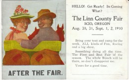 Scio Oregon, Linn County Fair Advertisement, Romance Humor, C1910 Vintage Postcard - Otros & Sin Clasificación