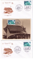 Lot De 3 Documents Philatéliques Premier Jour, Exposition Universelle De Montréal, Pavillon De La France, 1967 - 1967 – Montreal (Canada)