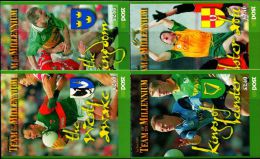 ER0092 Ireland 1999 Footballer 4 Booklet 8v MNH - Nuovi