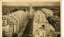 CPSM 69 VILLEURBANNE LA CITE DES GRATTE CIEL VUE D ENSEMBLE SUR L AVENUE DE L HOTEL VILLE 1934 - Villeurbanne