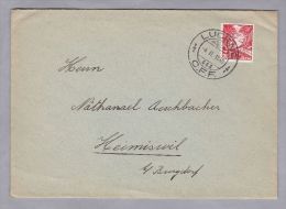 Heimat VD LUCENS 1940-02-04 Bahnstations-stempel Auf Brief Nach Heimiswil - Briefe U. Dokumente