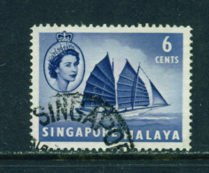 SINGAPORE  -  1955+ Queen Elizabeth II Definitives  6c  Used As Scan - Singapour (...-1959)