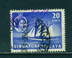 SINGAPORE  -  1955+  Queen Elizabeth II Definitives  20c  Used As Scan - Singapour (...-1959)