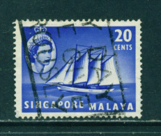 SINGAPORE  -1955+  Queen Elizabeth II Definitives  20c  Used As Scan - Singapour (...-1959)