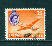 SINGAPORE  - 1955+  Queen Elizabeth II Definitives  25c  Used As Scan - Singapour (...-1959)