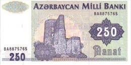 AZERBAÏDJAN   250 Manat  Emission De 1992  Pick 13 B         ***** BILLET  NEUF ***** - Azerbaïdjan