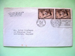 United Nations - New York 1953 FDC Cover To England - UPU - Letter - World Map - Lettres & Documents