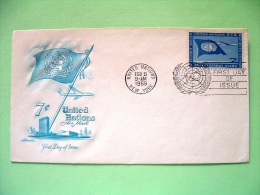 United Nations - New York 1959 FDC Cover - Plane And Flag - Lettres & Documents