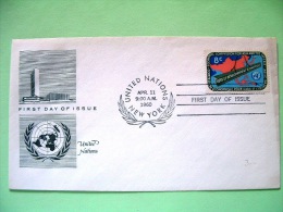 United Nations - New York 1960 FDC Cover - Economic Comission For Asia And Far East - Developpment - Map - UN Building - Covers & Documents