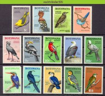 Mss003 FAUNA VOGELS KINGFISHER HORNBILL DUCK EAGLE BIRDS VÖGEL AVES OISEAUX BOTSWANA 1967 PF/MNH + ONG/MH - Collections, Lots & Series