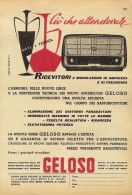 # RADIO TRANSISTORS GELOSO ITALY 1950s Advert Pubblicità Publicitè Reklame Publicidad Radio TV Music Receiver - Literature & Schemes