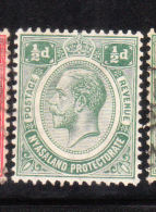 Nyasaland Protectorate 1913-19 King George V 1/2p Mint - Nyasaland (1907-1953)