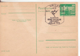 3-Germania DDR-sport-Intero Postale 10p. Annullo Speciale Figurato Spartakiade Del 23.7.1978 - Cartes Postales - Oblitérées
