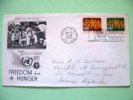 United Nations - New York 1963 FDC Cover - Wheat - Freedom From Hunger - Population - Lettres & Documents
