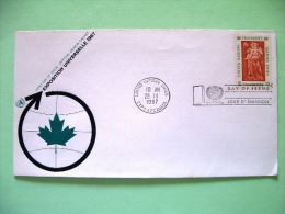 United Nations - New York 1967 FDC Cover - Montreal EXPO 67 - Canada Cancel - Fraternity Figure - Maple Leaf - Briefe U. Dokumente