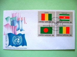 United Nations - New York 1980 FDC Cover - Flags - Guinea - Suriname - Bangladesh - Mali - Lettres & Documents