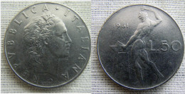 ITALIA-ITALY 50 LIRE 1961 RARA - 50 Lire