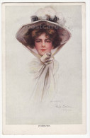 Forever~Beautiful Woman With Fashion Hat ~P.Boileau~1900s Artist Signed Postcard [4681] - Boileau, Philip