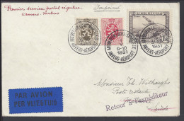 BELGIQUE - 1931 -  PREMIER SERVICE POSTAL REGULIER ANVERS-MALMO - LETTRE IMPRIME DE ANVERS POUR MALMO - - Brieven En Documenten