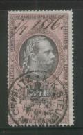 AUSTRIA 1875 EMPEROR FRANZ-JOZEF 3FL CARMINE & BLACK REVENUE PERF 13.00 X 13.00 BAREFOOT 200 - Steuermarken