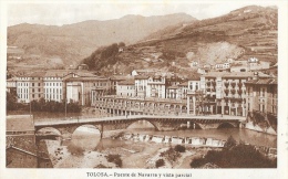 Tolosa - Puente De Navarra Y Vista Parcial - Carte Dos Simple - Álava (Vitoria)