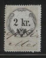 AUSTRIA 1860 REVENUE 2KR BLUISH PAPER  NO WMK PERF 15.00 X 13.25 BAREFOOT 059 - Steuermarken