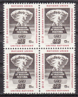 Nations Unies New York N° 129 ** Bloc De 4 - Unused Stamps