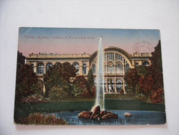 CARTOLINA POSTALE TORINO GIARDINO E FONTANA DI PIAZZA CARLO FELICE VIAGGIATA - Multi-vues, Vues Panoramiques