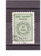 91 OBL   Y&T  (Timbre De Service)   *TURQUIE*  13/10 - Timbres De Service