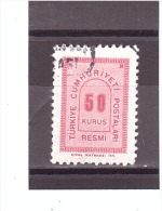 85  OBL   Y&T  (Timbre De Service)   *TURQUIE*  13/10 - Timbres De Service