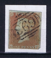 Great Britain SG  8a Blue Paper Used  Yvert 3, Pair - Gebraucht