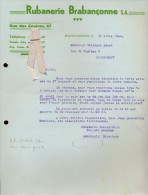 Factuur Facture Brief Lettre  - Rubanerie Brabançonne - Bruxelles 1946 - 1900 – 1949