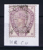 Great Britain SG  188 Used  1883 Yvert 77   PERFIN  HR CO - Gebruikt