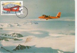 PLANE, ANTARCTIC TRANSPORTATION, CM, MAXICARD, CARTES MAXIMUM, BRITISH ANTARCTIC TERRITORY - Sonstige & Ohne Zuordnung