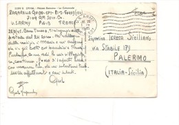 $3-3607 1945 Usa Army Apo 537 Card To Italy France. - Autres & Non Classés