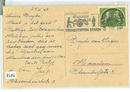 BRIEFKAART Van  AMSTERDAM Naar HAARLEM MET ZEGEL MET PERFORATIE NVPH 411 (8386) - Storia Postale