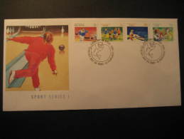 Streaky Bay 1989 Tenpin Bowls Bowling Petanque Football Fishing Cricket Australia Fdc Cover - Petanque