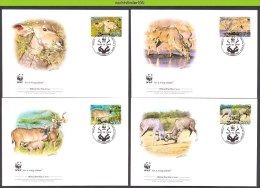 Nbj419fb WWF FAUNA ZOOGDIEREN HERTEN KOEDOE GREATER KUDU MAMMALS WILDLIFE ZAMBIA 2008 FDC's - FDC