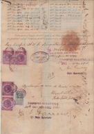 India  QV  4  Share Transfer  Revenues  To  7R 8A  On Document # 62833  Inde Indien - 1882-1901 Imperio