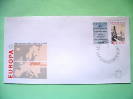 Netherlands 1978 FDC Cover - Europa CEPT - Map - Scott 576-577 - Church - Briefe U. Dokumente