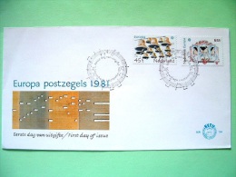 Netherlands 1981 FDC Cover - Europa CEPT - Music Carillon - Barrel Organ - Lettres & Documents