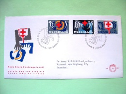 Netherlands 1987 FDC Cover - Red Cross Surtax - Hand - Phone - Scott B629-B631 = 3.30 $ - Lettres & Documents