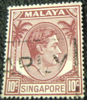 Singapore 1949 King George VI 10c - Used - Singapour (...-1959)