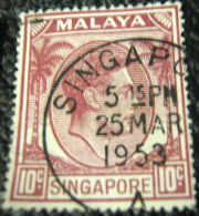 Singapore 1949 King George VI 10c - Used - Singapour (...-1959)