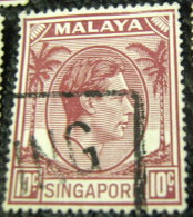 Singapore 1949 King George VI 10c - Used - Singapour (...-1959)