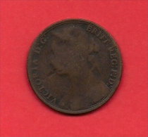 UK, 1880, Circulated Coin VF, 1 Penny, Younger Victoria, Bronze, C1940 - D. 1 Penny