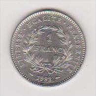 Münze Von Frankreich, 1 Franc,1992, Vzgl.,ansehen - Brasilien