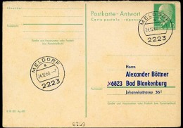 DDR P77 A Antwort-Postkarte ZUDRUCK Böttner #1 MELDORF Schleswig-Holstein 1966 - Privatpostkarten - Gebraucht