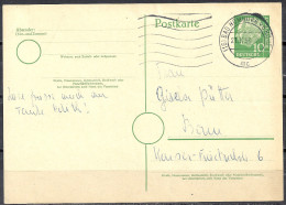 Deutschland Ganzsache 1955 Michel Nr. P 26 10 Pf. Heuss Bad Homburg 21.11.56 Nach Bonn P26 - Postcards - Used